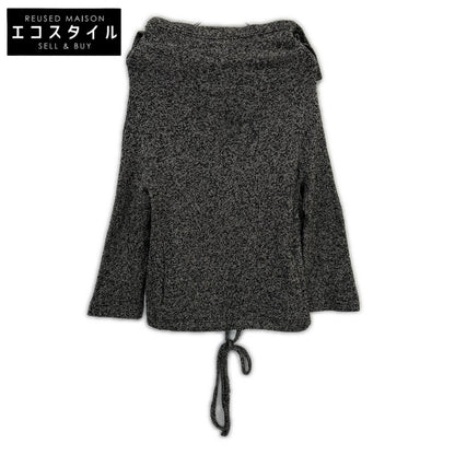 yohjiyamamoto ヨウジヤマモト FP-T77-655 グレー ウール デザインニットプルオーバー トップス