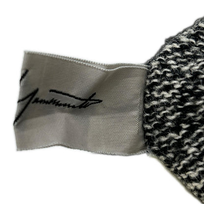 yohjiyamamoto ヨウジヤマモト FP-T77-655 グレー ウール デザインニットプルオーバー トップス