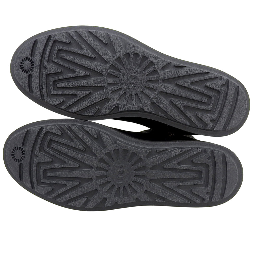 UGG アグ 美品 クラシックショートBLVD スエード ムートンブーツ レディース ブラック 22cm 1108146 シューズ 5(US)