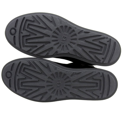 UGG アグ 美品 クラシックショートBLVD スエード ムートンブーツ レディース ブラック 22cm 1108146 シューズ 5(US)