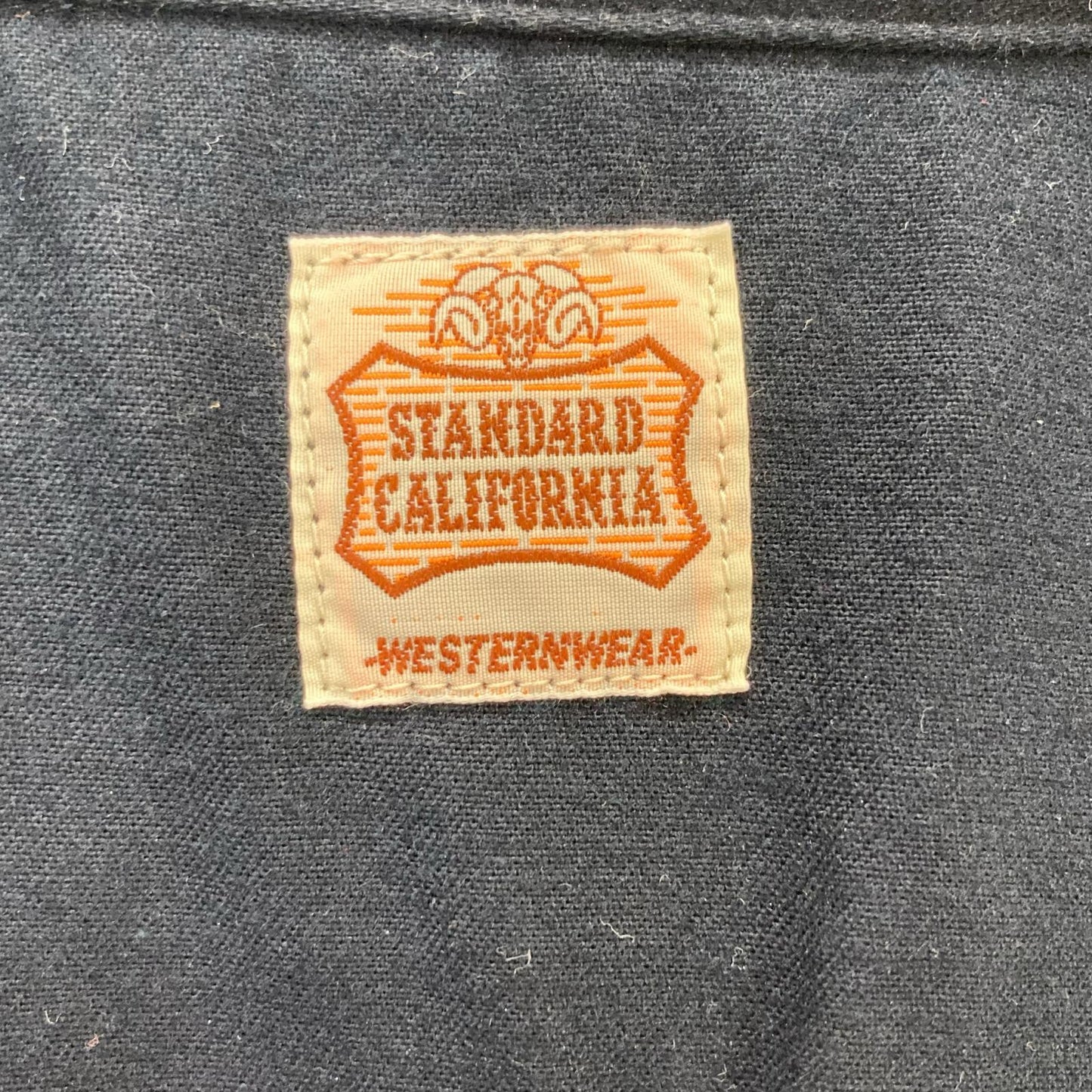 STANDARD CALIFORNIA スタンダードカリフォルニア ブラック コットン ウエスタンロングスリーブシャツ トップス