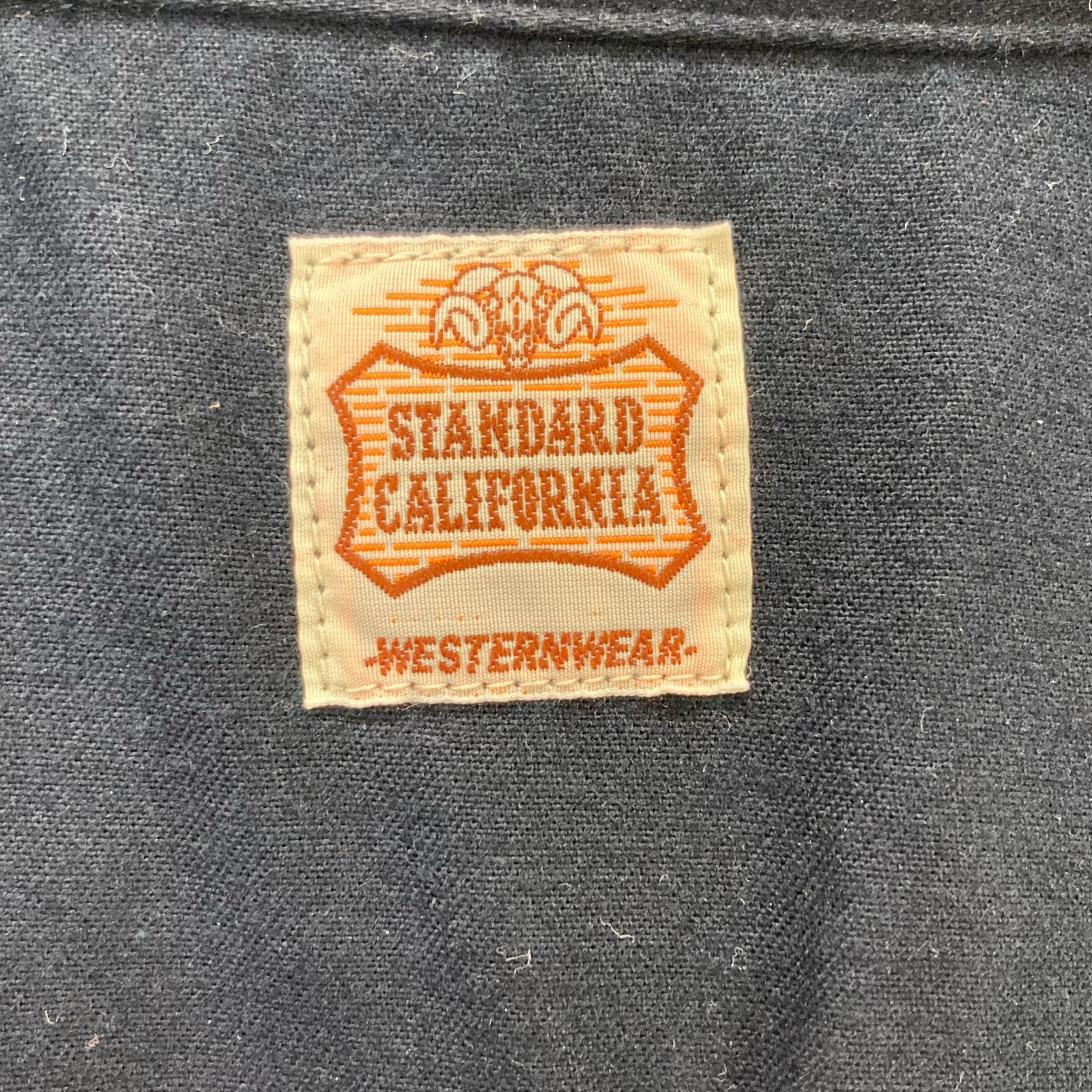 STANDARD CALIFORNIA スタンダードカリフォルニア ブラック コットン ウエスタンロングスリーブシャツ トップス