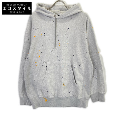 H BEAUTY＆YOUTH エイチビューティー＆ユース ｸﾞﾚｰ ﾍﾟｲﾝﾄﾗｲｸﾌｰﾃﾞｨ トップス S