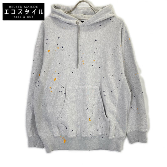 H BEAUTY＆YOUTH エイチビューティー＆ユース ｸﾞﾚｰ ﾍﾟｲﾝﾄﾗｲｸﾌｰﾃﾞｨ トップス S
