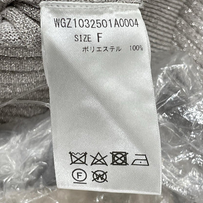 Whim Gazette ウィムガゼット 24SS シルバー ラメニット フィットスカート スカート