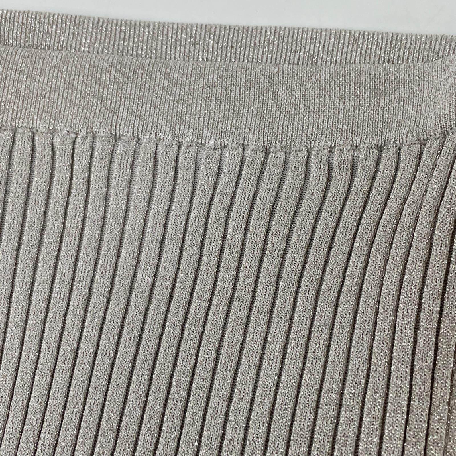 Whim Gazette ウィムガゼット 24SS シルバー ラメニット フィットスカート スカート
