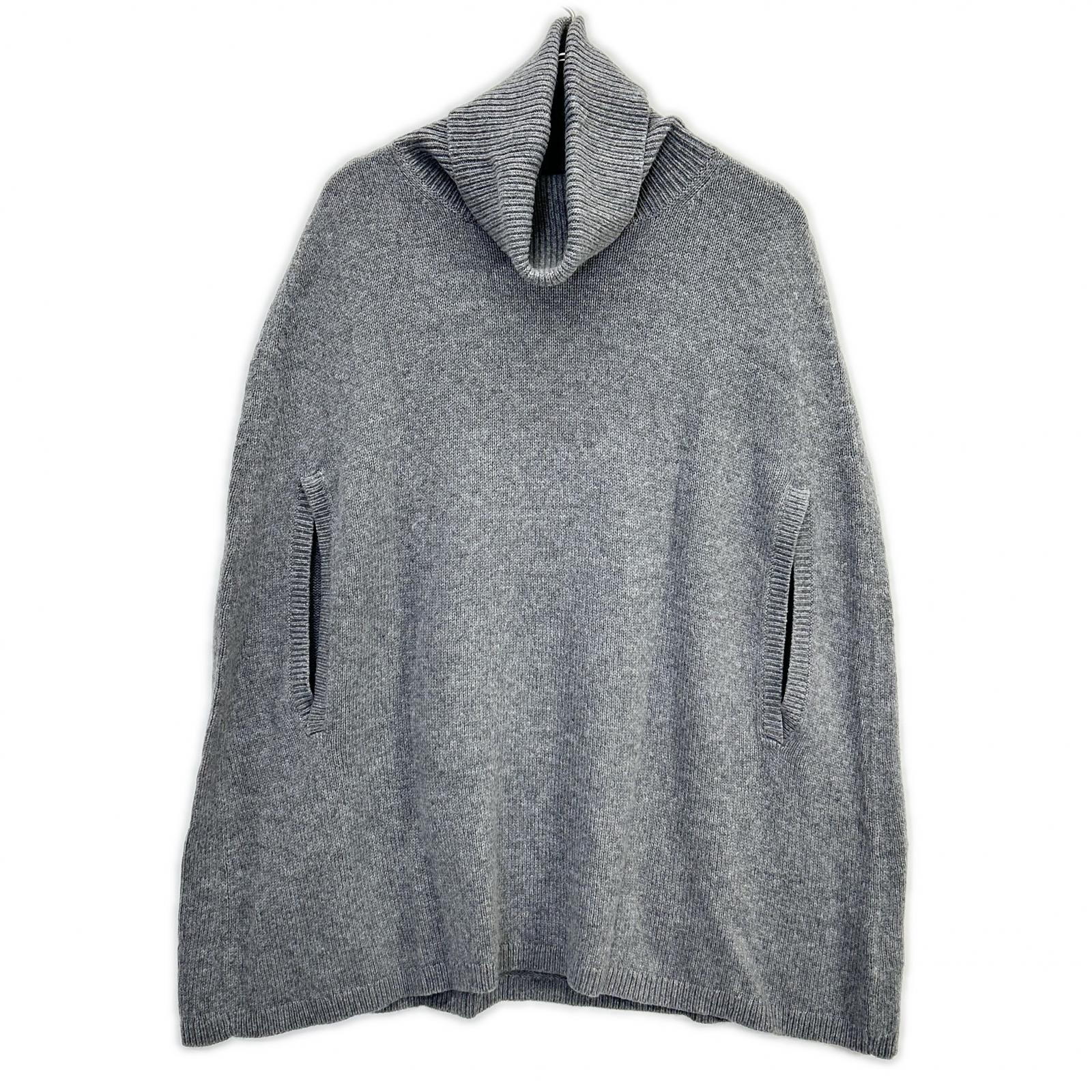Brooks Brothers ブルックスブラザーズ ｸﾞﾚｰ ﾀｰﾄﾙﾈｯｸ ｱﾙﾊﾟｶ混ﾆｯﾄﾎﾟﾝﾁｮ トップス S