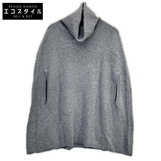 Brooks Brothers ブルックスブラザーズ ｸﾞﾚｰ ﾀｰﾄﾙﾈｯｸ ｱﾙﾊﾟｶ混ﾆｯﾄﾎﾟﾝﾁｮ トップス S