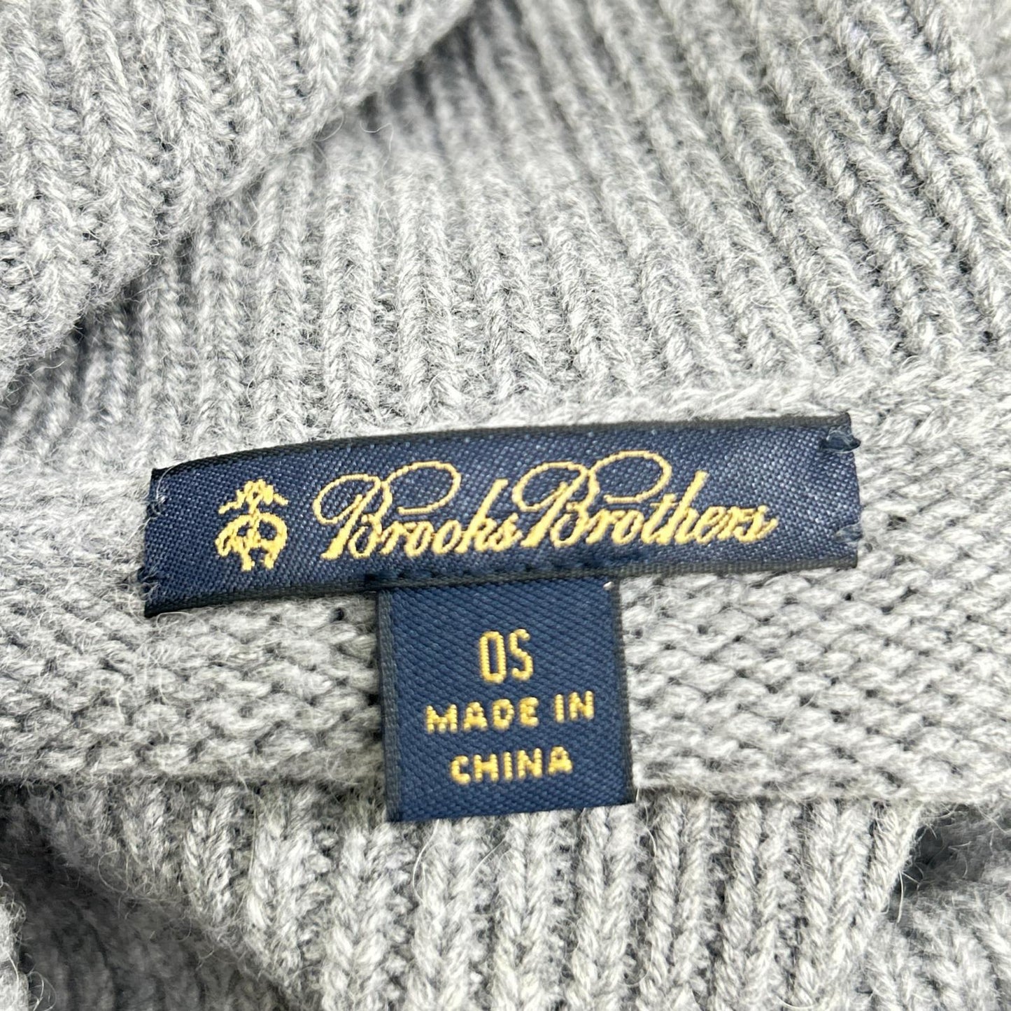 Brooks Brothers ブルックスブラザーズ ｸﾞﾚｰ ﾀｰﾄﾙﾈｯｸ ｱﾙﾊﾟｶ混ﾆｯﾄﾎﾟﾝﾁｮ トップス S
