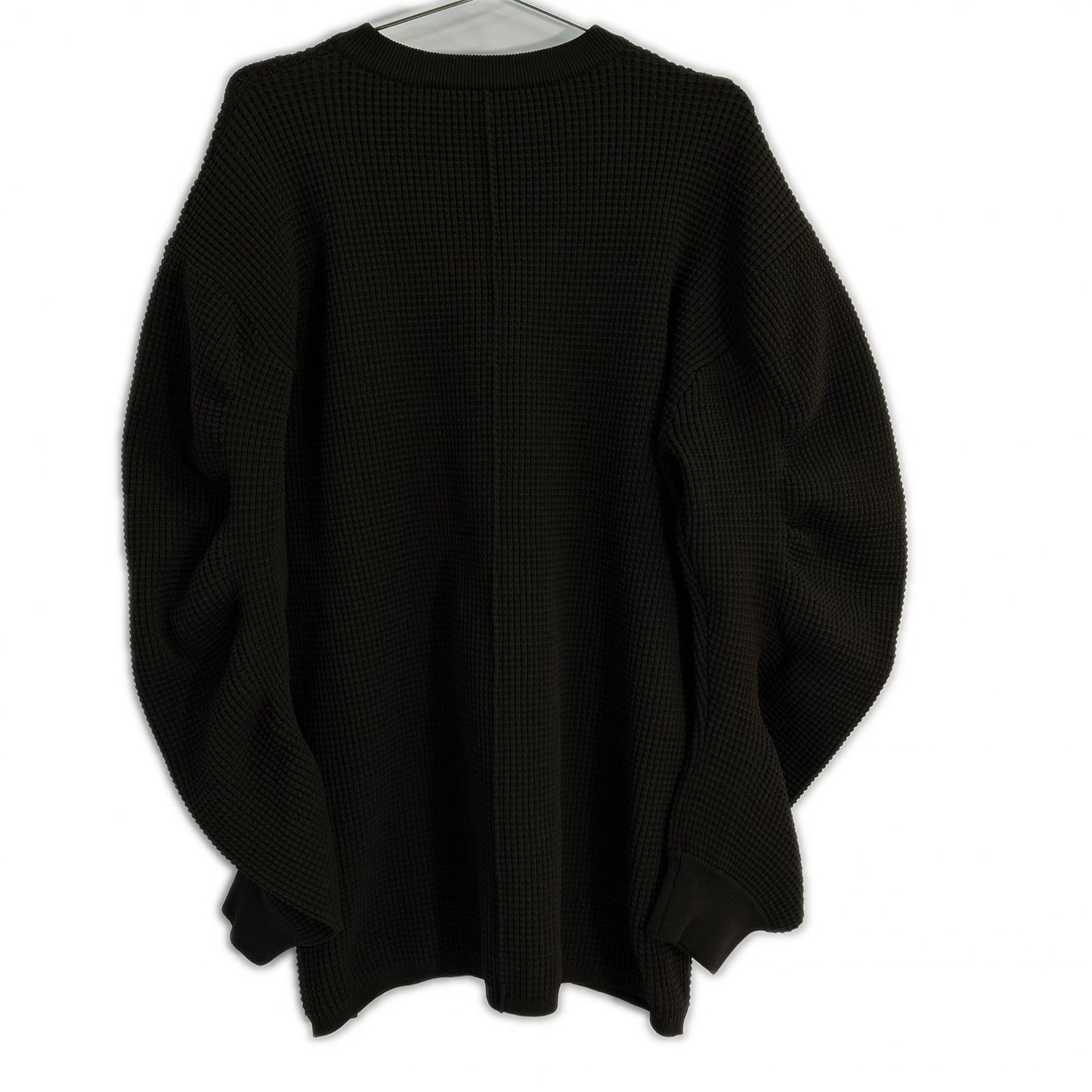 AMERI 01320190500 BROWN CIRCLE SILHOUETTE KNIT TOP/WAFFLE SWEAT Top F