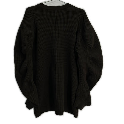 AMERI 01320190500 BROWN CIRCLE SILHOUETTE KNIT TOP/WAFFLE SWEAT Top F