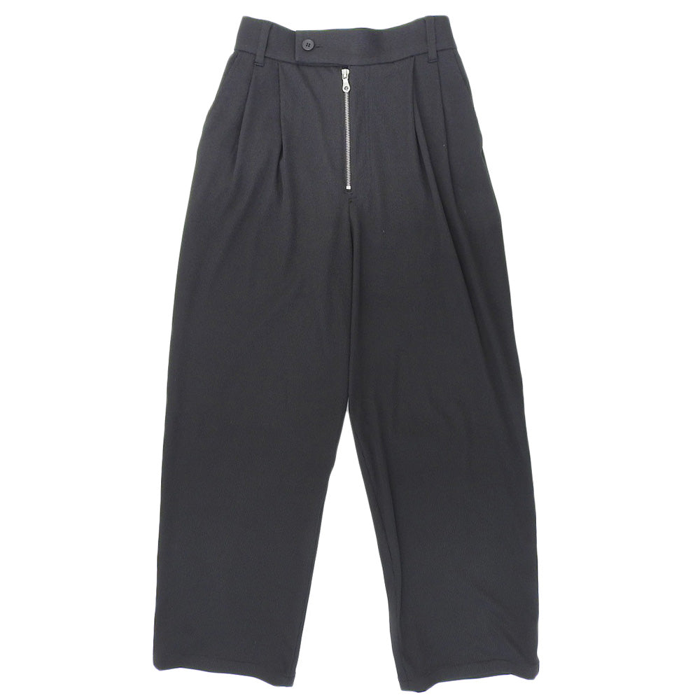 LE CIEL BLEU Rib Jersey Zip Front Pants Bottoms Women's Black 36 25S68310 Bottoms 36 Women's