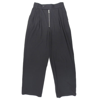 LE CIEL BLEU Rib Jersey Zip Front Pants Bottoms Women's Black 36 25S68310 Bottoms 36 Women's