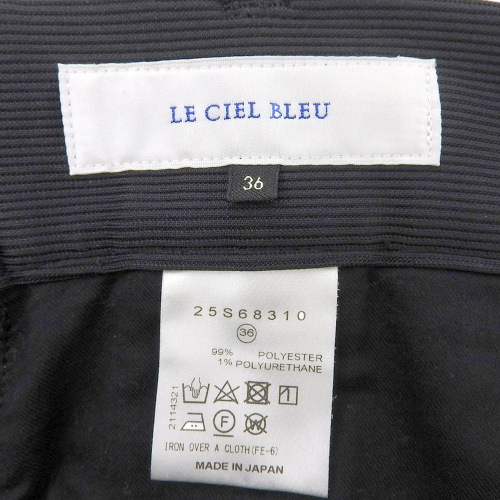 LE CIEL BLEU LE CIEL BLEU 美品罗纹针织拉链长裤 裤子 女士 黑色 36 25S68310 裤子 36 女士