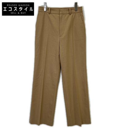 Plage プラージュ 24年製 ベージュ ウール混 タックワイドストレートパンツ/スラックス ボトムス