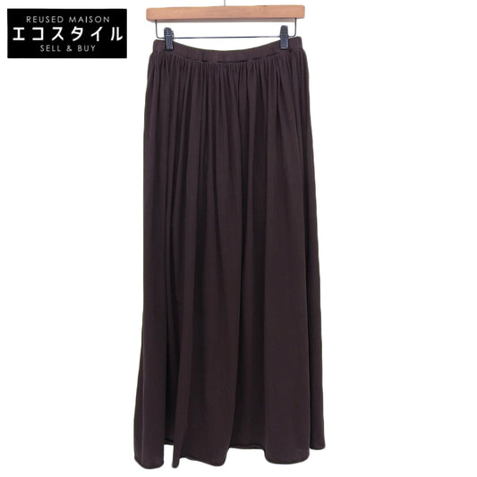 Excellent condition Easy Flare Long Skirt Skirt Women's Cotton Brown 38 Made in 2024 Skirt 38 Women's