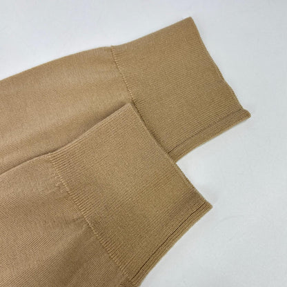 Plage 2024 Beige Wool Crew Neck Long Sleeve Knitted Top