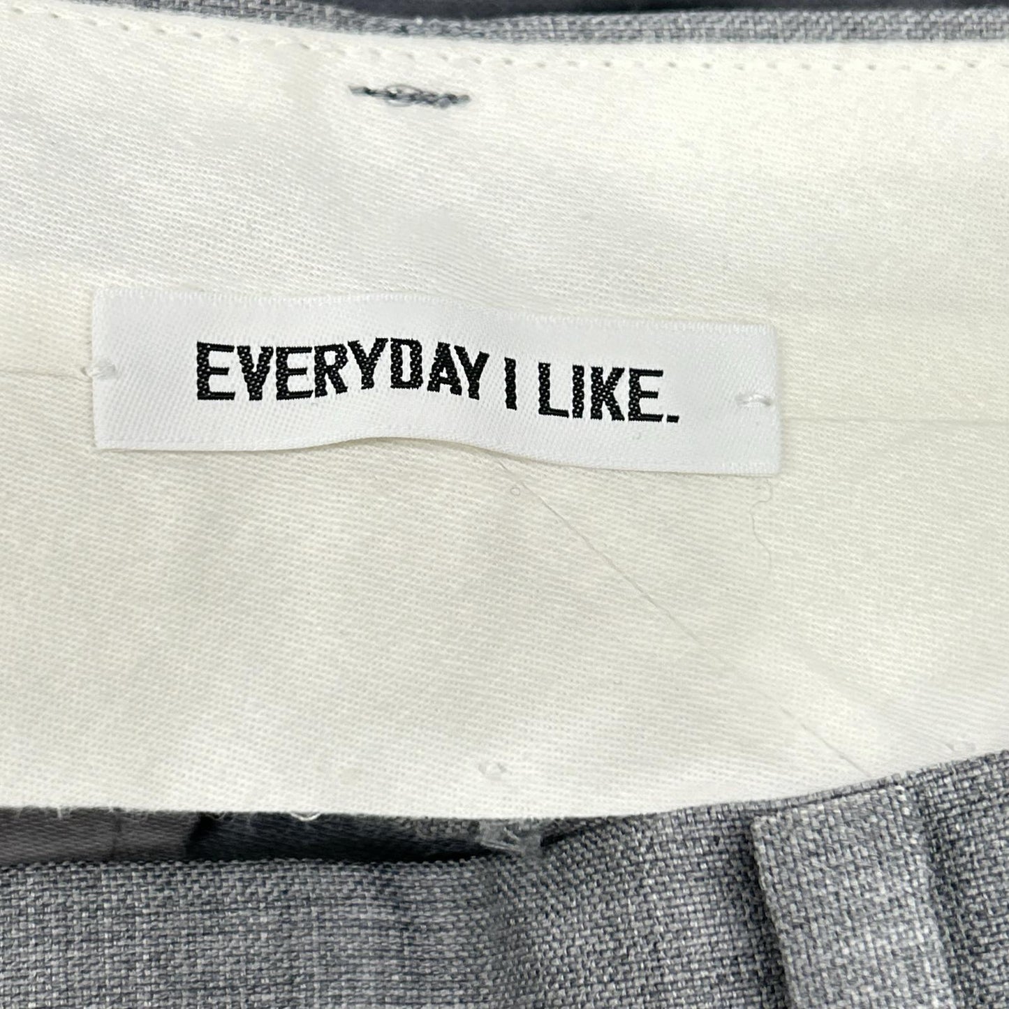 EVERY DAY I LIKE エブリデイアイライク 23SS グレー ウール100 タックワイドストレートパンツ/スラックス ボトムス