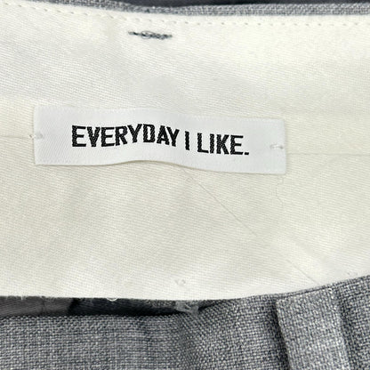 EVERY DAY I LIKE エブリデイアイライク 23SS グレー ウール100 タックワイドストレートパンツ/スラックス ボトムス