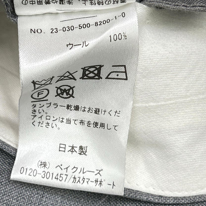 EVERY DAY I LIKE EVERYDAY I LIKE 23SS 灰色 100%羊毛 打褶阔腿直筒裤/休闲裤 下装 36