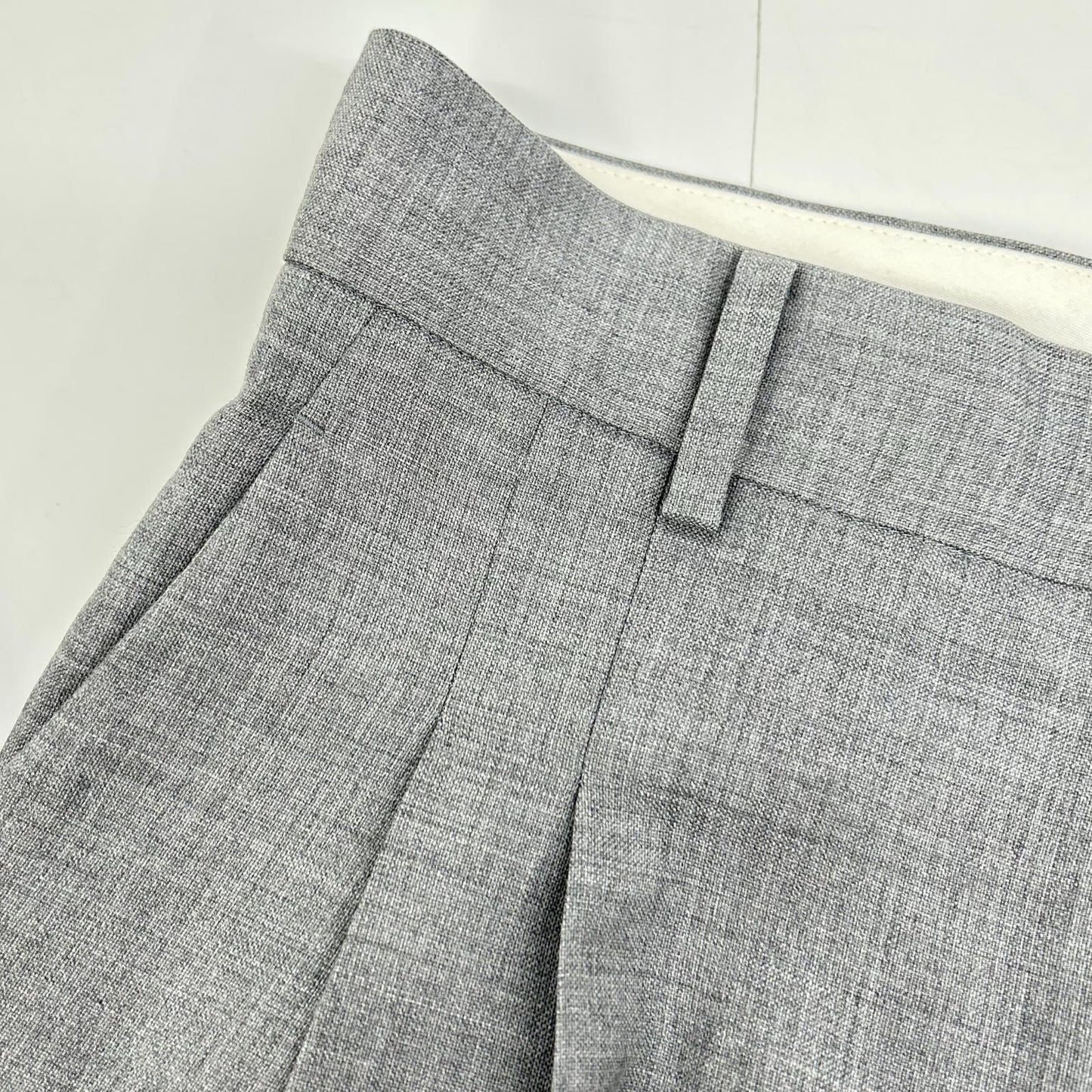 EVERY DAY I LIKE エブリデイアイライク 23SS グレー ウール100 タックワイドストレートパンツ/スラックス ボトムス