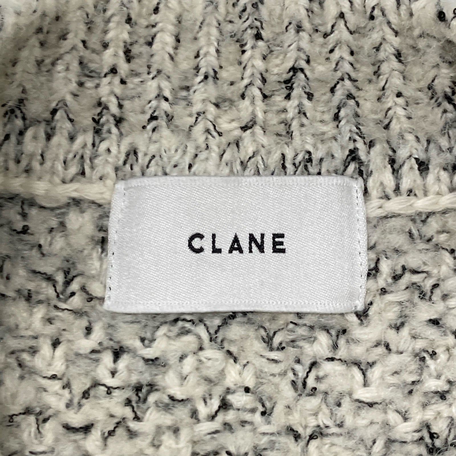 CLANE 15106-2032 23AW Gray Side Zip Tweed Knit Vest Vest 1 Women's