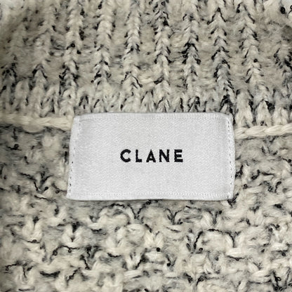 CLANE 15106-2032 23AW Gray Side Zip Tweed Knit Vest Vest 1 Women's