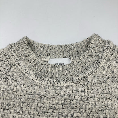 CLANE 15106-2032 23AW Gray Side Zip Tweed Knit Vest Vest 1 Women's