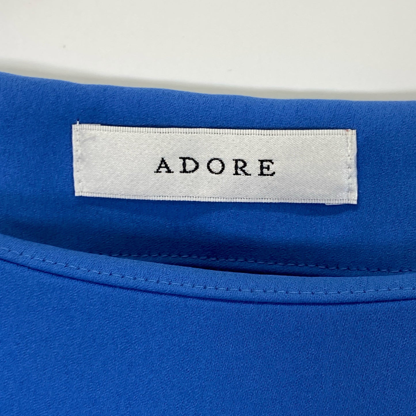 ADORE 阿多丽 531-9140413 蓝色 拼色 轻薄乔其纱 无袖连衣裙 连衣裙 36 女式