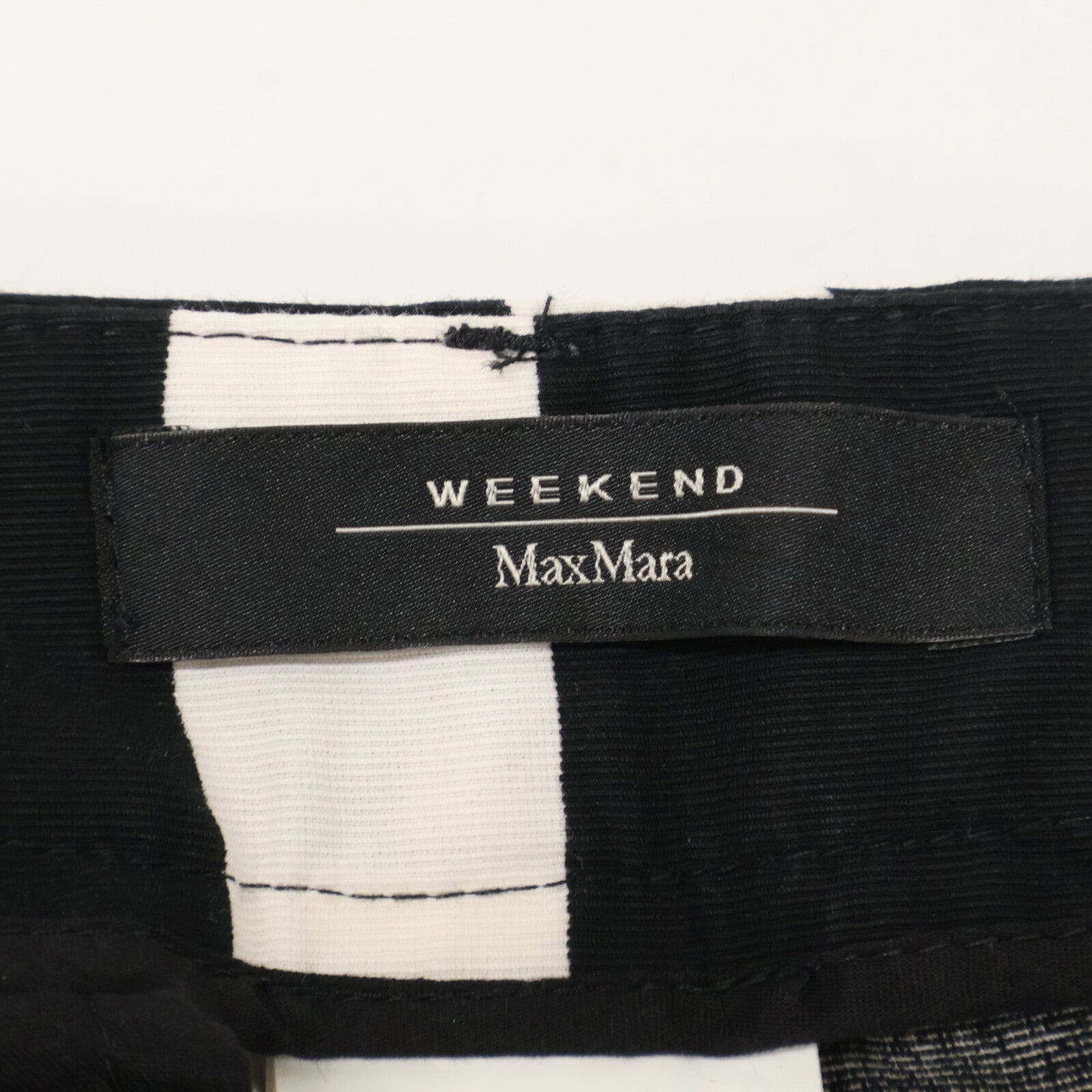 Max Mara WEEKEND Max Mara Weekend 513103856 Black x White Cotton Zebra Print Semi-Flare Pants Bottoms 42 Women's