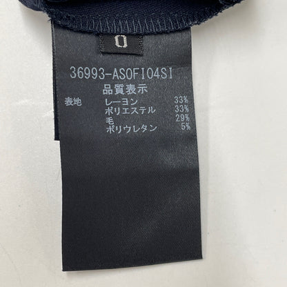 ADEAM 36993 Navy Rayon Blend Shoulder Ribbon Double Pocket Dress 0 Women's