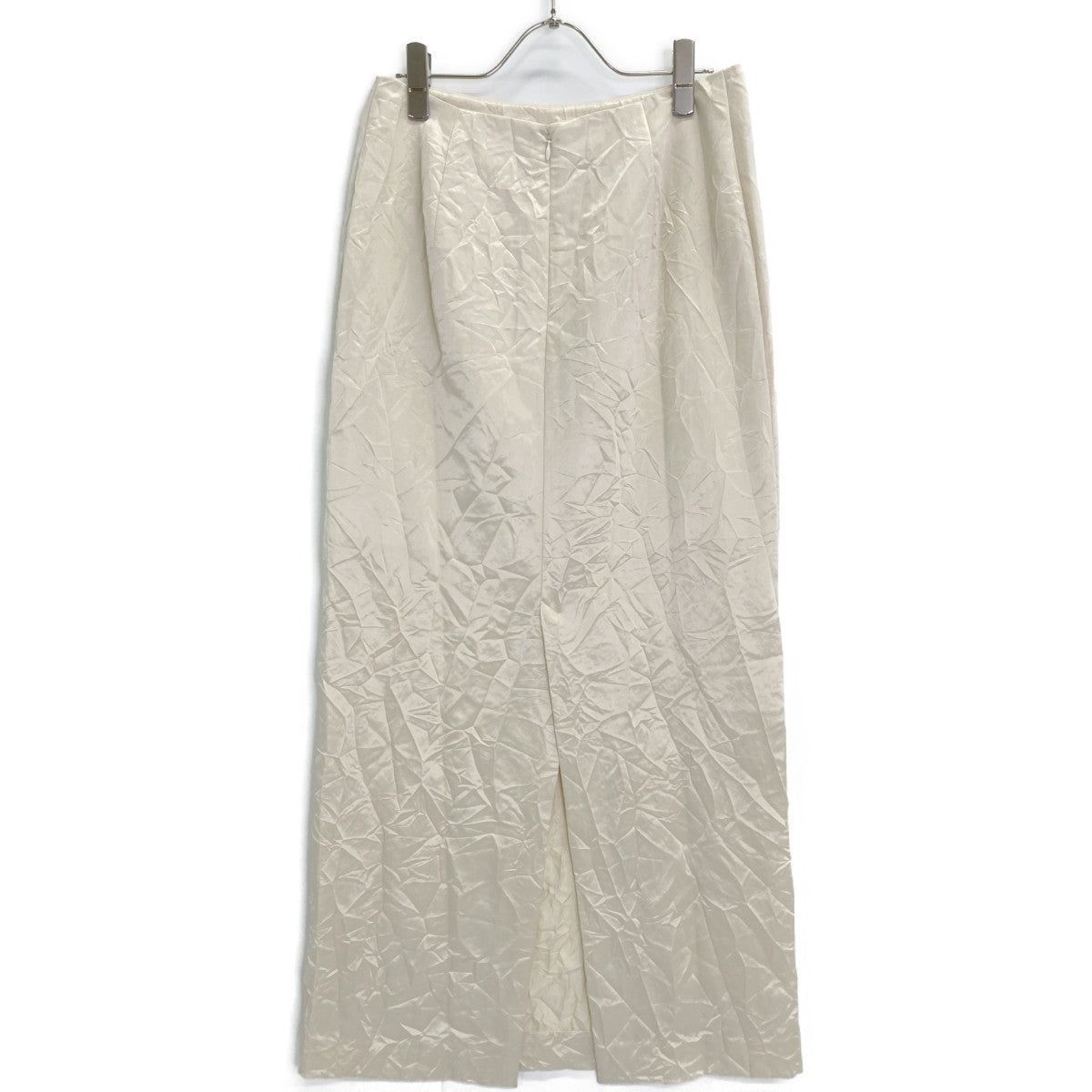 LE CIEL BLEU ルシェルブルー 24AW アイボリー リンクルウォッシュサテンスカート スカート