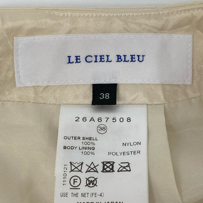 LE CIEL BLEU ルシェルブルー 24AW アイボリー リンクルウォッシュサテンスカート スカート