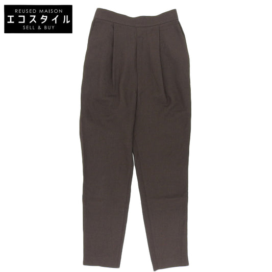 Excellent Condition Linen-like Gathered Jodhpurs Pants Bottoms Women's Brown 36 300FS631-2450 Bottoms 36 Women's