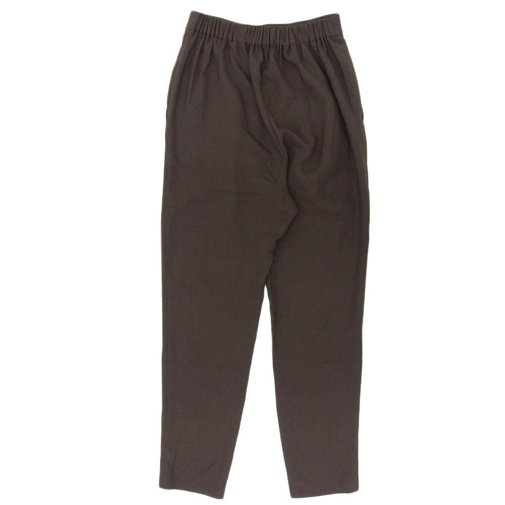 Excellent Condition Linen-like Gathered Jodhpurs Pants Bottoms Women's Brown 36 300FS631-2450 Bottoms 36 Women's
