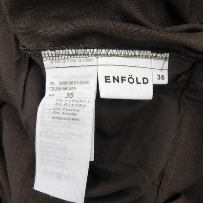 Excellent Condition Linen-like Gathered Jodhpurs Pants Bottoms Women's Brown 36 300FS631-2450 Bottoms 36 Women's