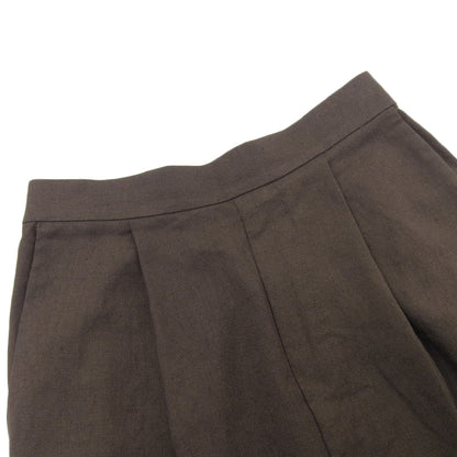 Excellent Condition Linen-like Gathered Jodhpurs Pants Bottoms Women's Brown 36 300FS631-2450 Bottoms 36 Women's