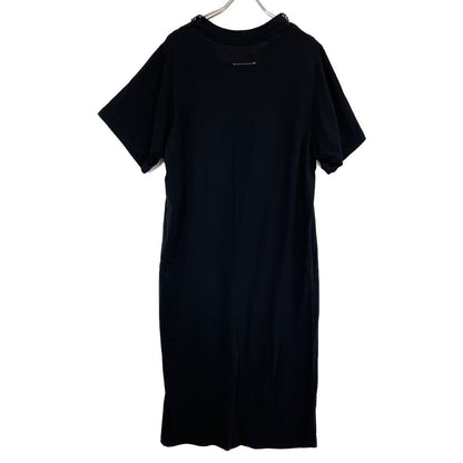 MM6 Maison Margiela S62CT0128 Black Cotton Lace Combination Short-Sleeve Dress 6 Ladies