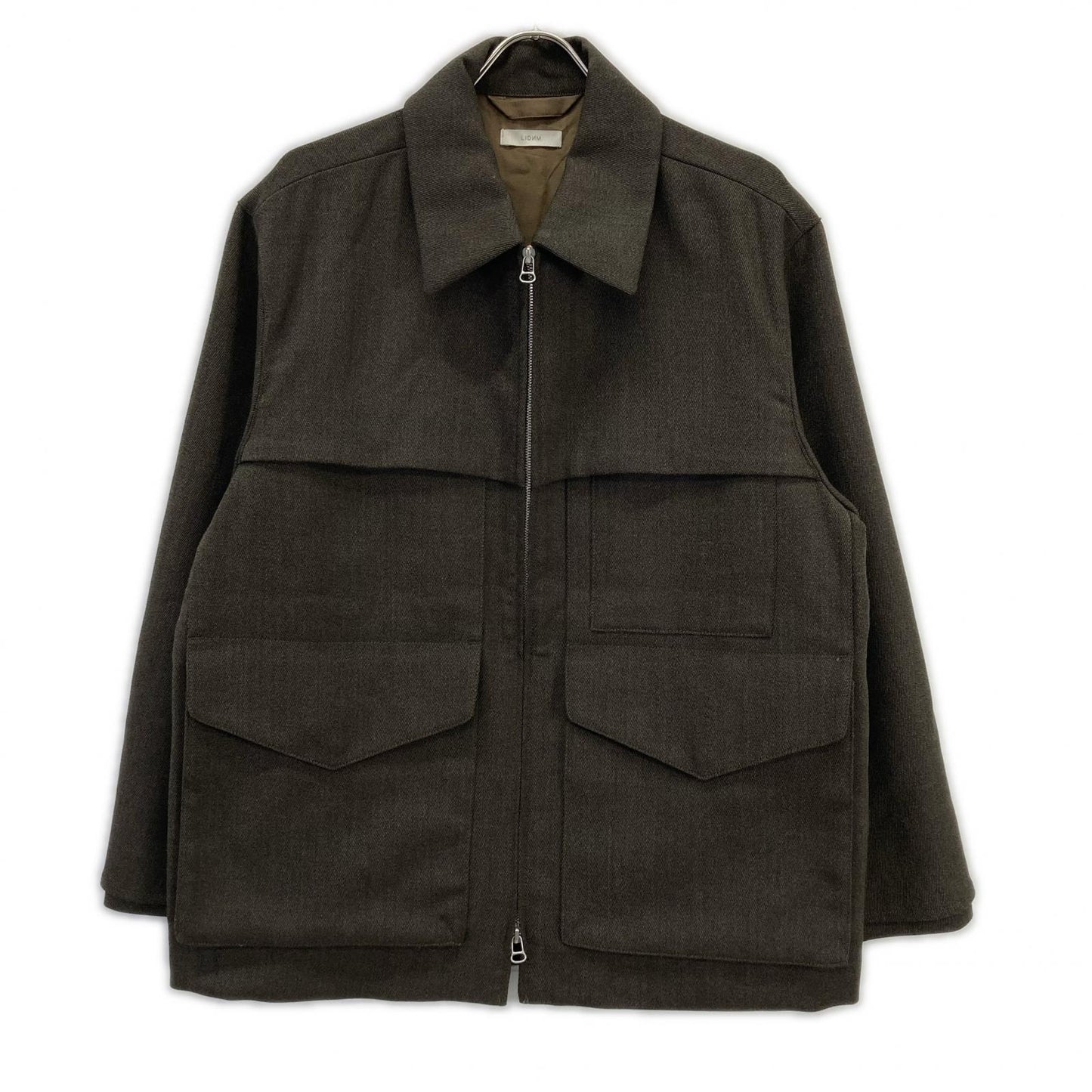 LIDNM Ridomu Im22aw04364-08-01 Shade Brown Zip-Up Blouson Jacket S