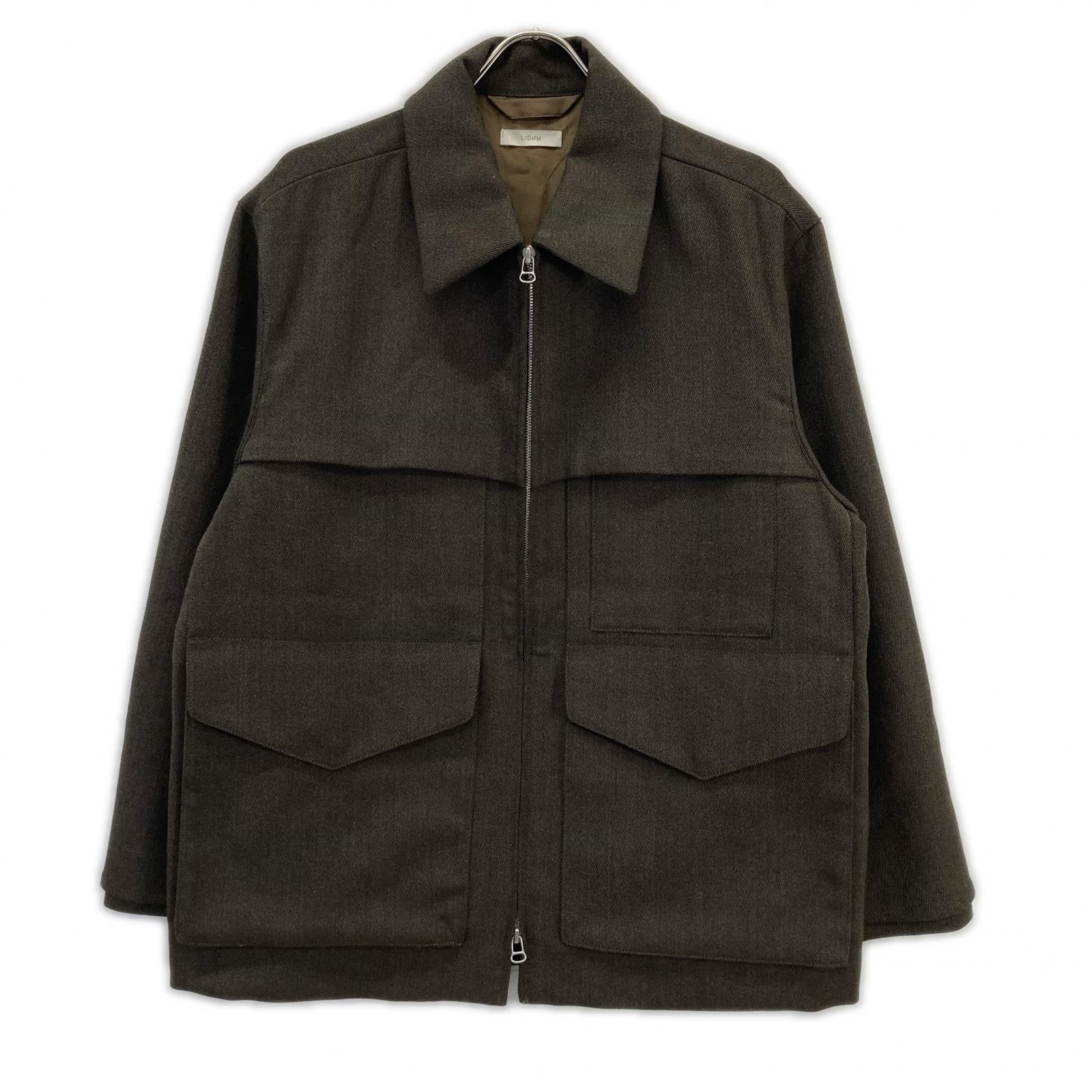 LIDNM Ridomu Im22aw04364-08-01 Shade Brown Zip-Up Blouson Jacket S