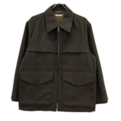 LIDNM Ridomu Im22aw04364-08-01 Shade Brown Zip-Up Blouson Jacket S