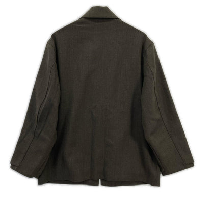 LIDNM Ridomu Im22aw04364-08-01 Shade Brown Zip-Up Blouson Jacket S