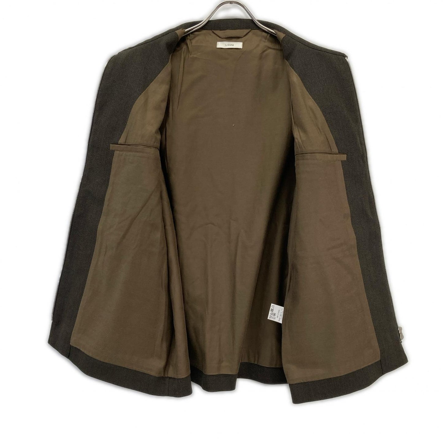 LIDNM Ridomu Im22aw04364-08-01 Shade Brown Zip-Up Blouson Jacket S