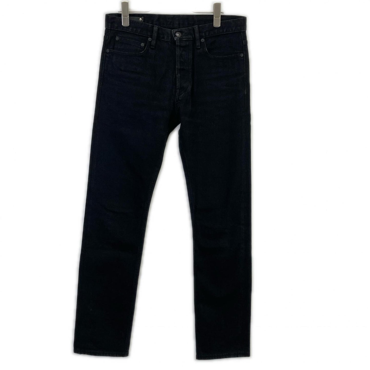 MINEDENIM Black Cotton Selvedge Denim Pants Bottoms
