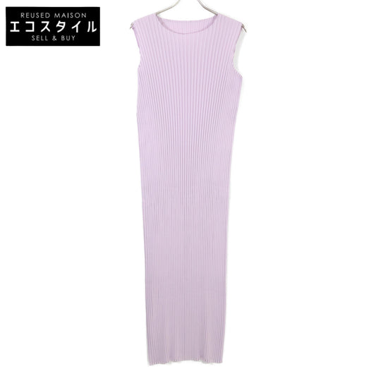 ISSEY MIYAKE 三宅一生 25SS 紫藤紫 褶皱压花 纯色连衣裙 连衣裙