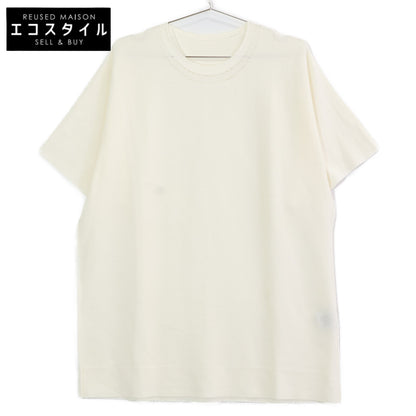 ISSEIMIYAKE A.POC イッセイミヤケエイポック AT11KK414 ホワイト コットン×ナイロン ハーフスリーブデザインニットプルオーバー トップス