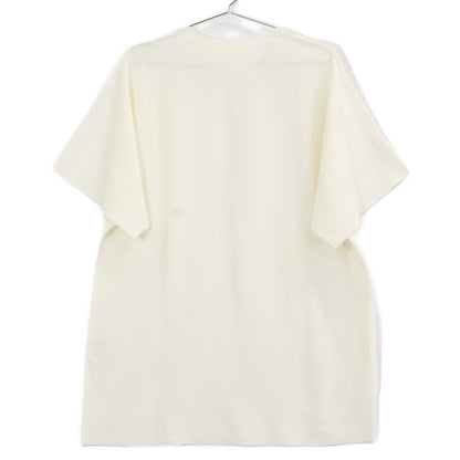 ISSEIMIYAKE A.POC イッセイミヤケエイポック AT11KK414 ホワイト コットン×ナイロン ハーフスリーブデザインニットプルオーバー トップス