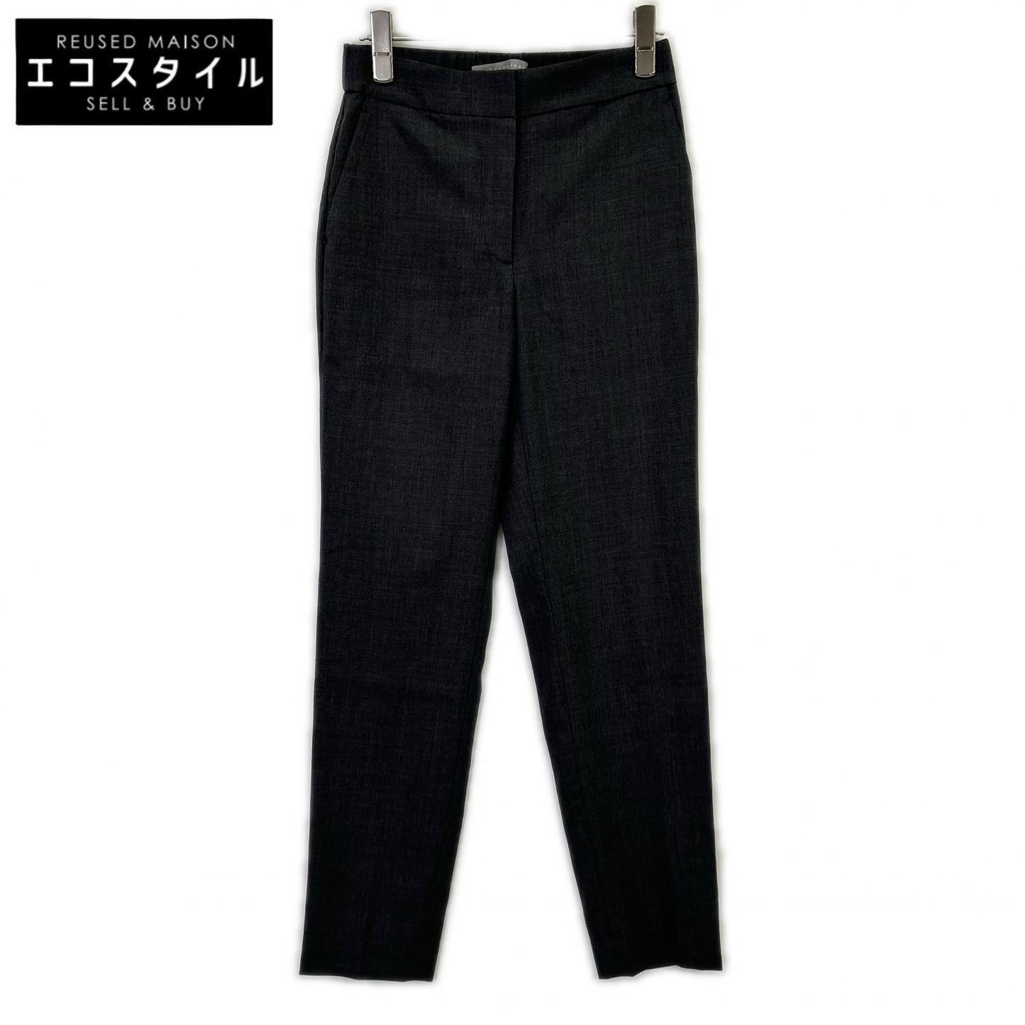 theory luxe 2024 Grey Suave Saxony Carol 2 Pants Bottoms 34