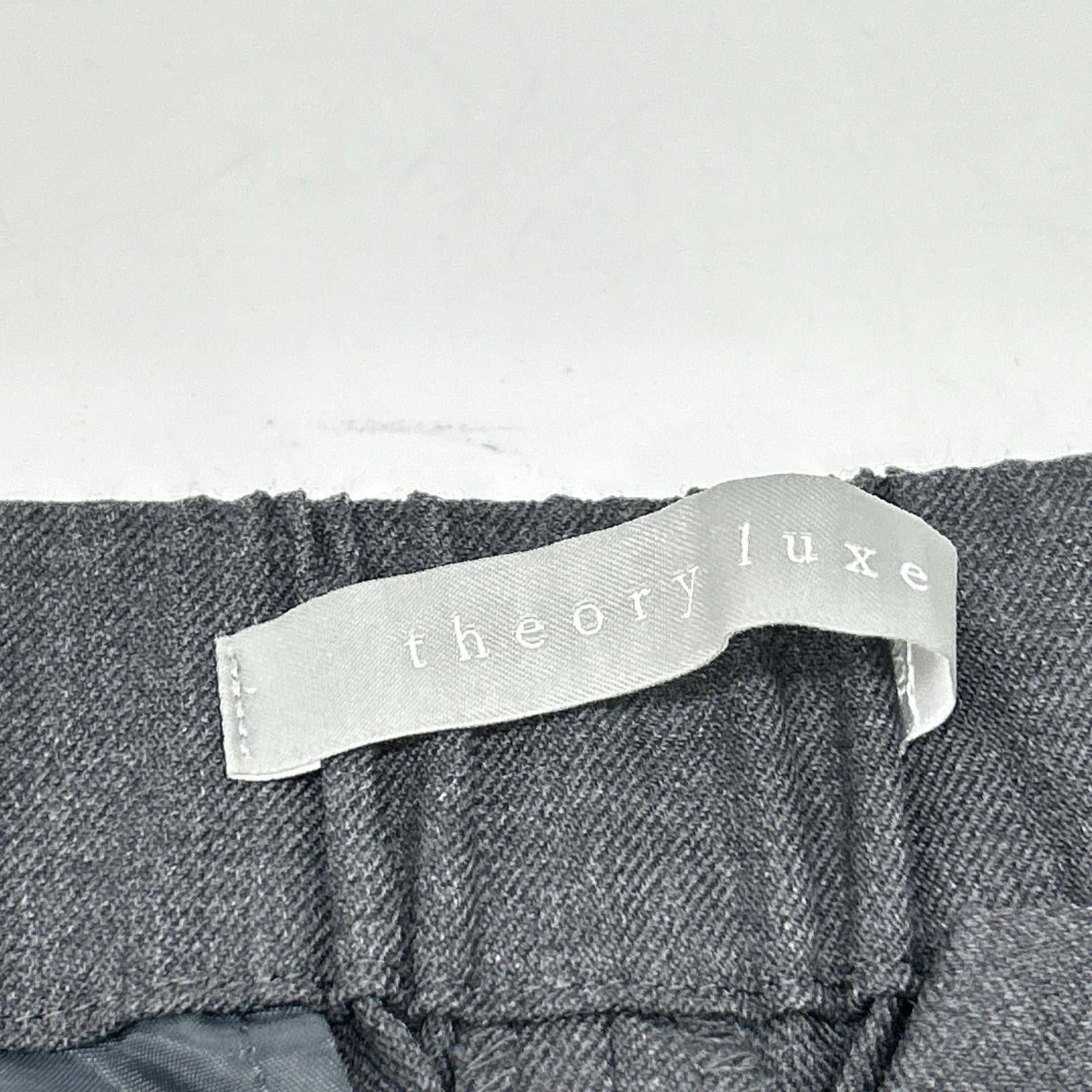 theory luxe 2024 Grey Suave Saxony Carol 2 Pants Bottoms 34