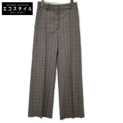 STELLA McCARTNEY ステラマッカートニー ブラック グレンチェック柄 センタープレス ワイドパンツ ボトムス